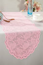 Lace Table Runner 13.5x108 Pink