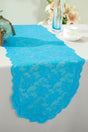 Lace Table Runner 13.5x108 Turquoise