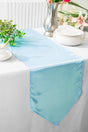 Satin Table Runner 13.5x108 Baby Blue