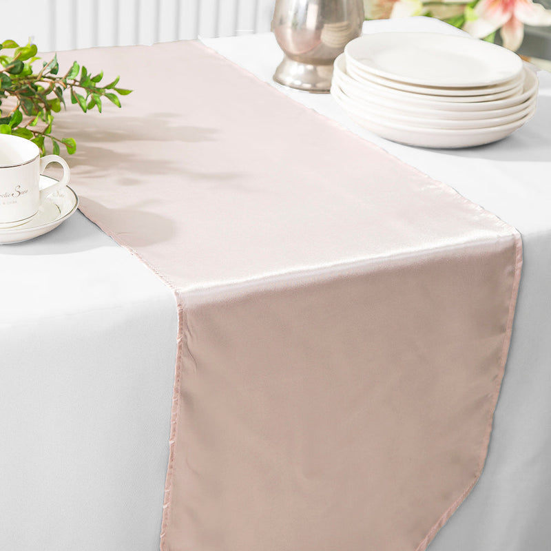 Satin Table Runner 13.5x108 Blush Pink