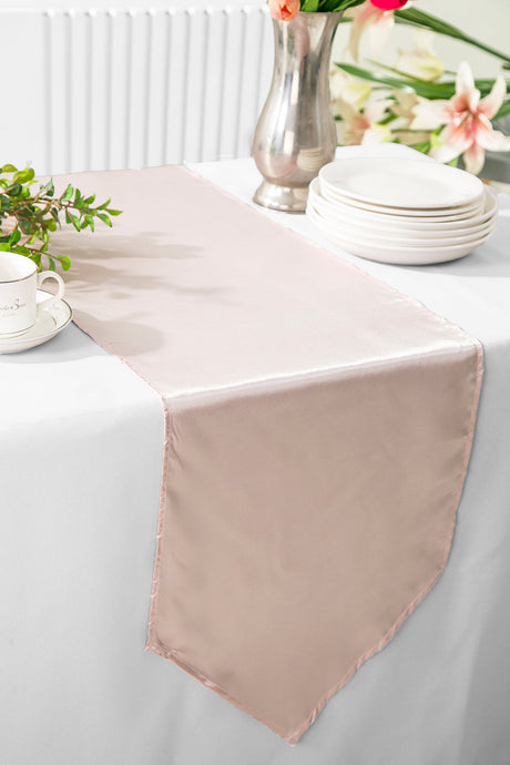 Satin Table Runner 13.5x108 Blush Pink