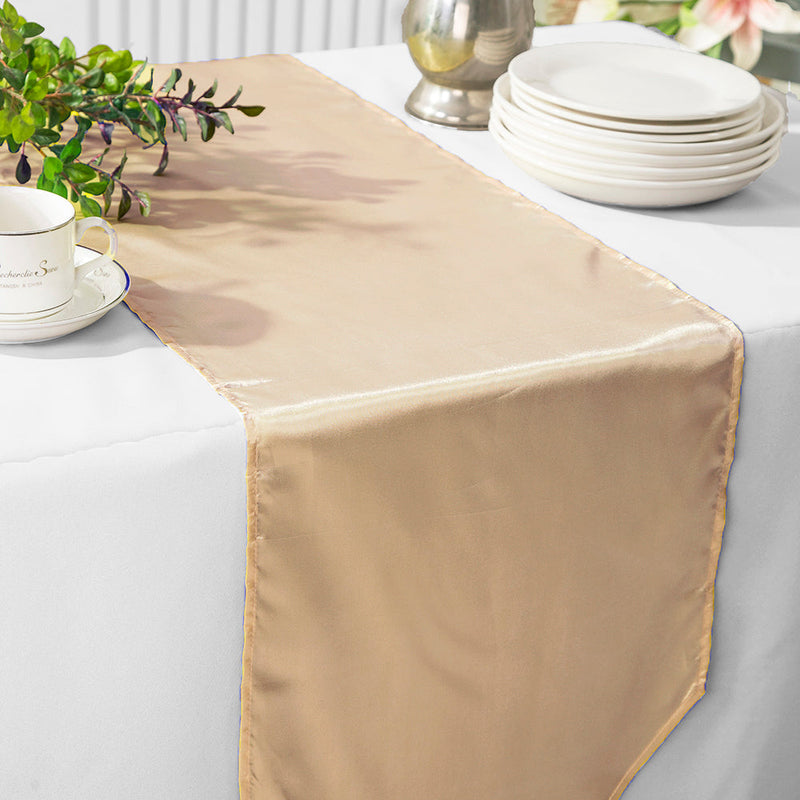Satin Table Runner 13.5x108 Champagne