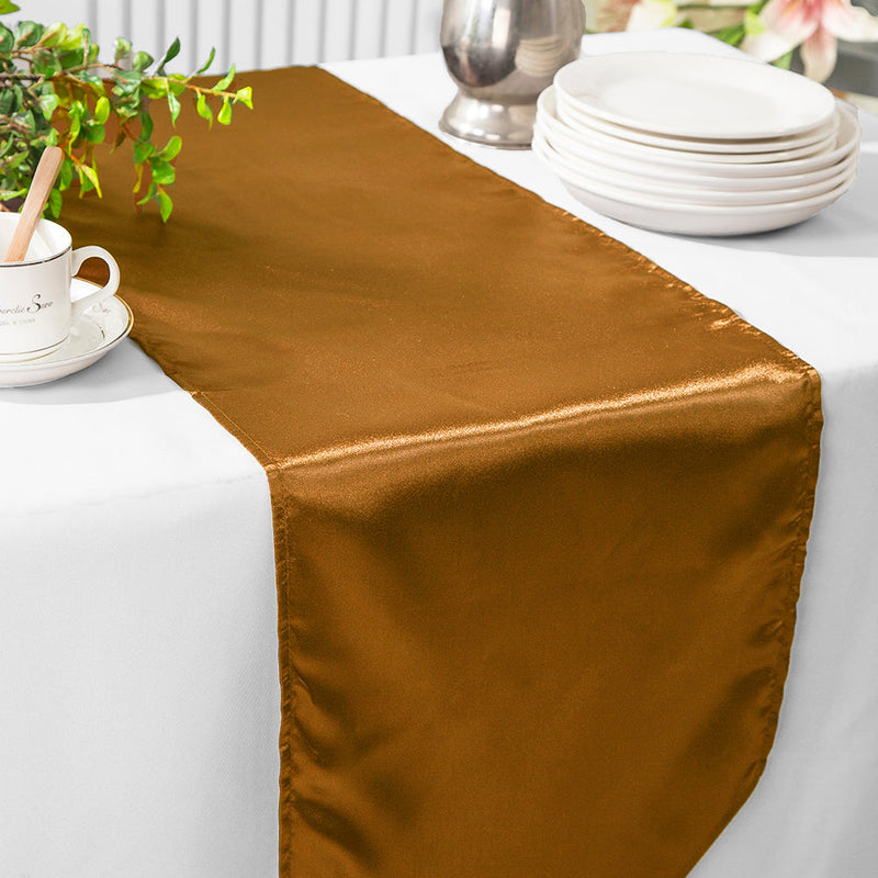Satin Table Runner 13.5x108 Copper