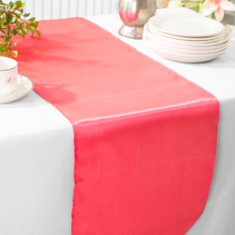 Satin Table Runner 13.5x108 Coral