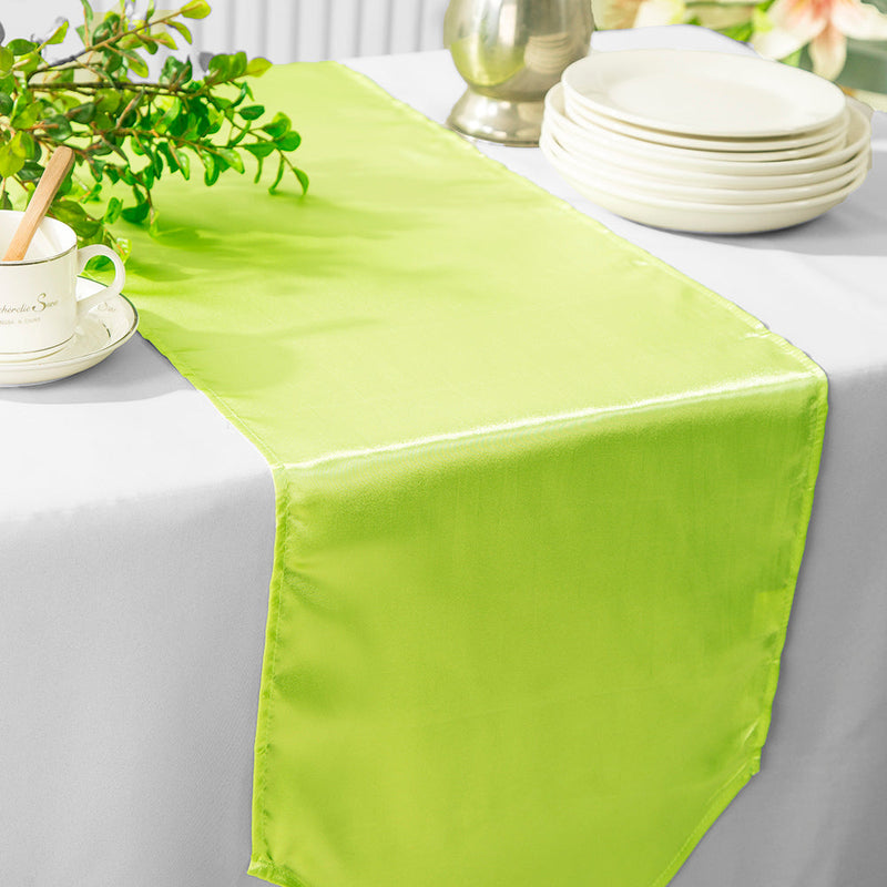 Satin Table Runner 13.5x108 Key Lime