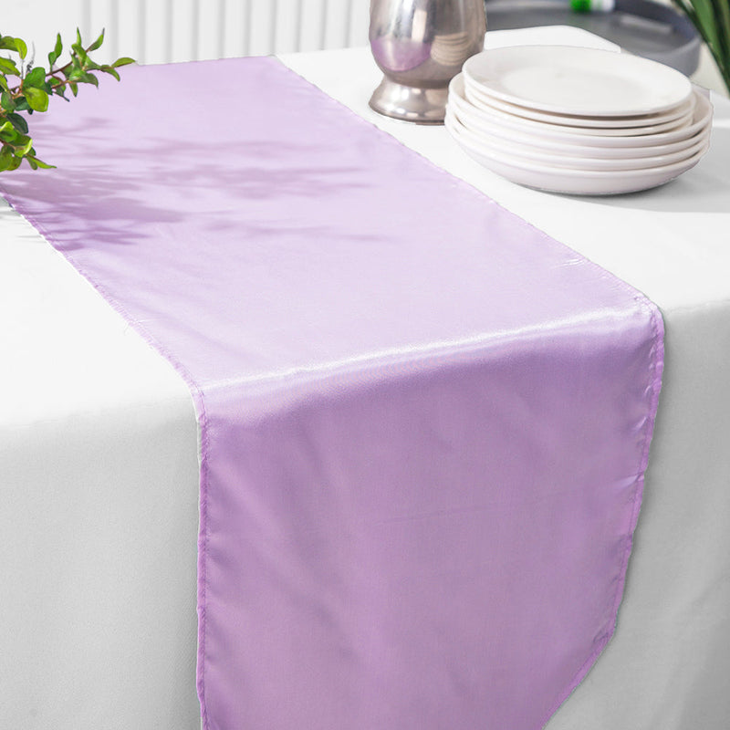 Satin Table Runner 13.5x108 Lavender