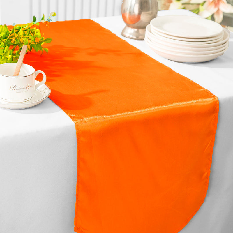 Satin Table Runner 13.5x108 Orange