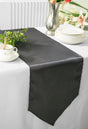 Satin Table Runner 13.5x108 Pewter/Charcoal