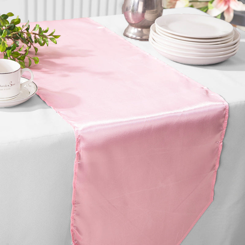 Satin Table Runner 13.5x108 Pink