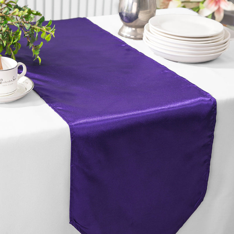 Satin Table Runner 13.5x108 Regency Purple