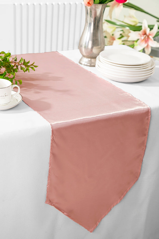 Satin Table Runner 13.5x108 Rose Pink
