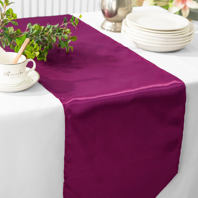 Satin Table Runner 13.5x108 Sangria