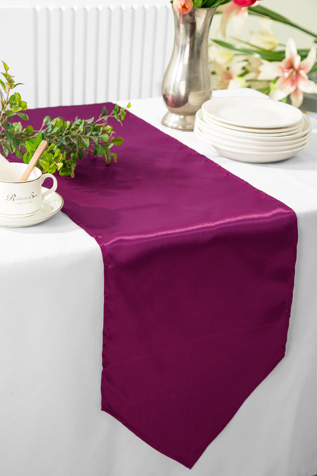Satin Table Runner 13.5x108 Sangria