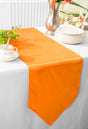 Satin Table Runner 13.5x108 Tangerine