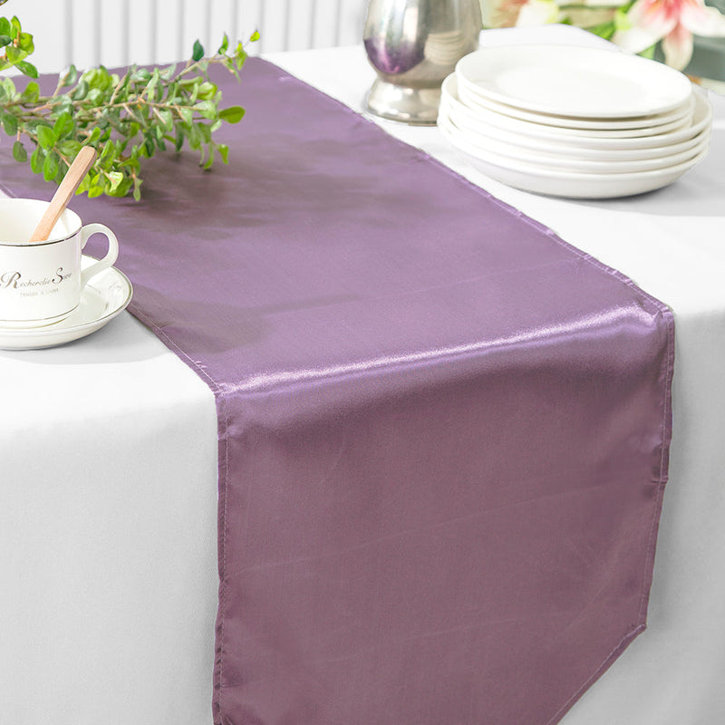 Satin Table Runner 13.5x108 Wisteria