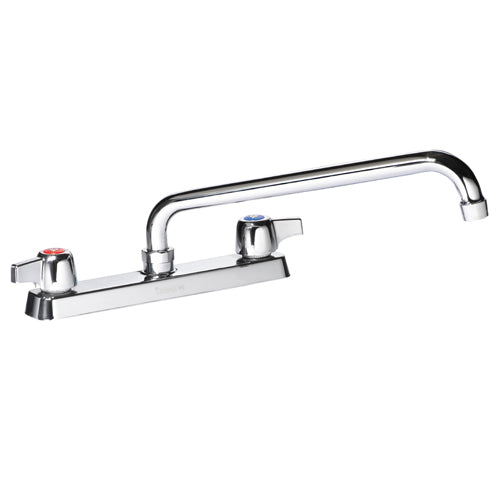 Deck-Mount Faucet with 8" Center, 12" Spout
