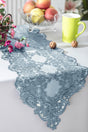 Lace Table Runner 13x108 Dusty Blue
