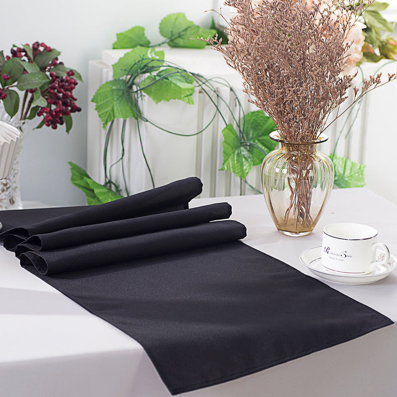 Polyester Table Runner 13x108 Black