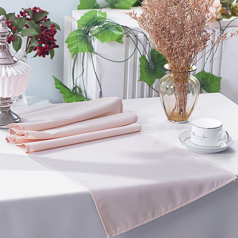 Polyester Table Runner 13x108 Blush Pink