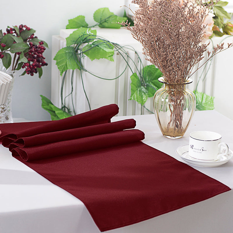 Polyester Table Runner 13x108 Burgundy