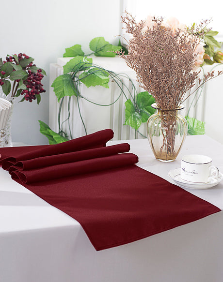 Polyester Table Runner 13x108 Burgundy