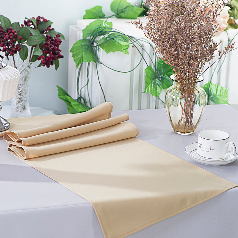 Polyester Table Runner 13x108 Champagne