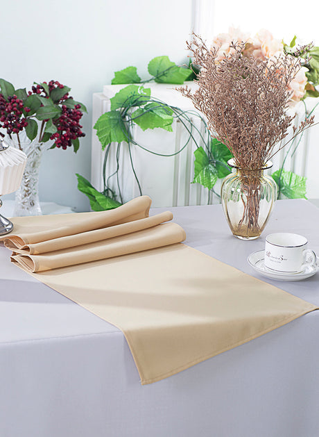 Polyester Table Runner 13x108 Champagne