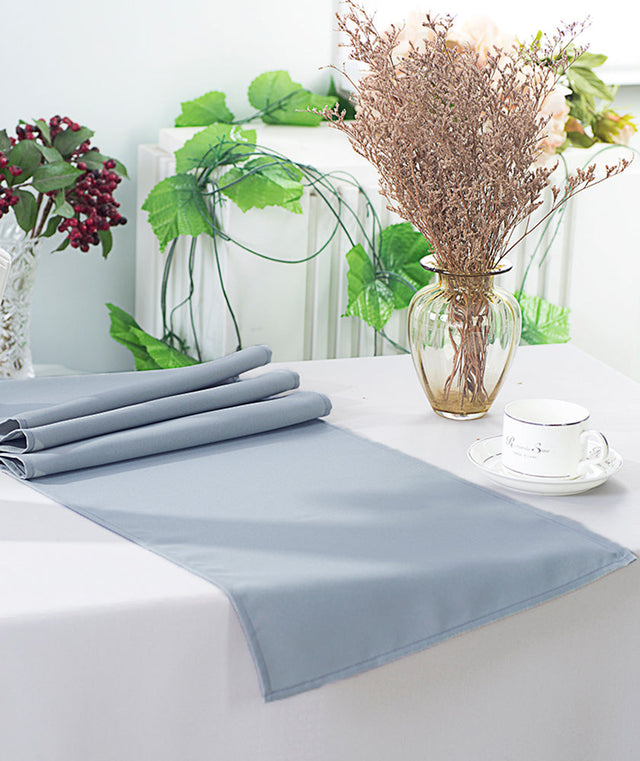 Polyester Table Runner 13x108 Dusty Blue