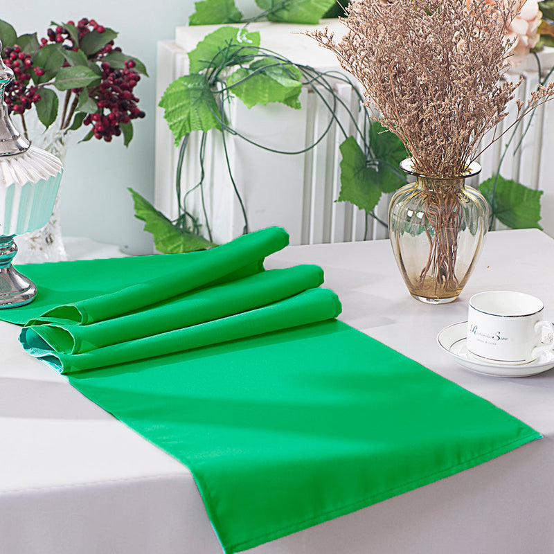 Polyester Table Runner 13x108 Emerald Green