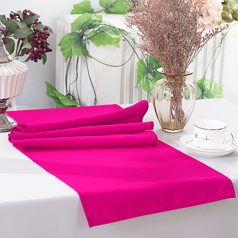 Polyester Table Runner 13x108 Fuchsia