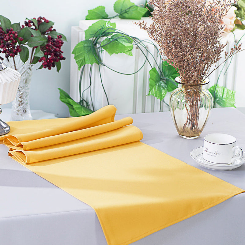 Polyester Table Runner 13x108 Gold