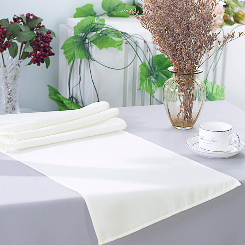 Polyester Table Runner 13x108 Ivory