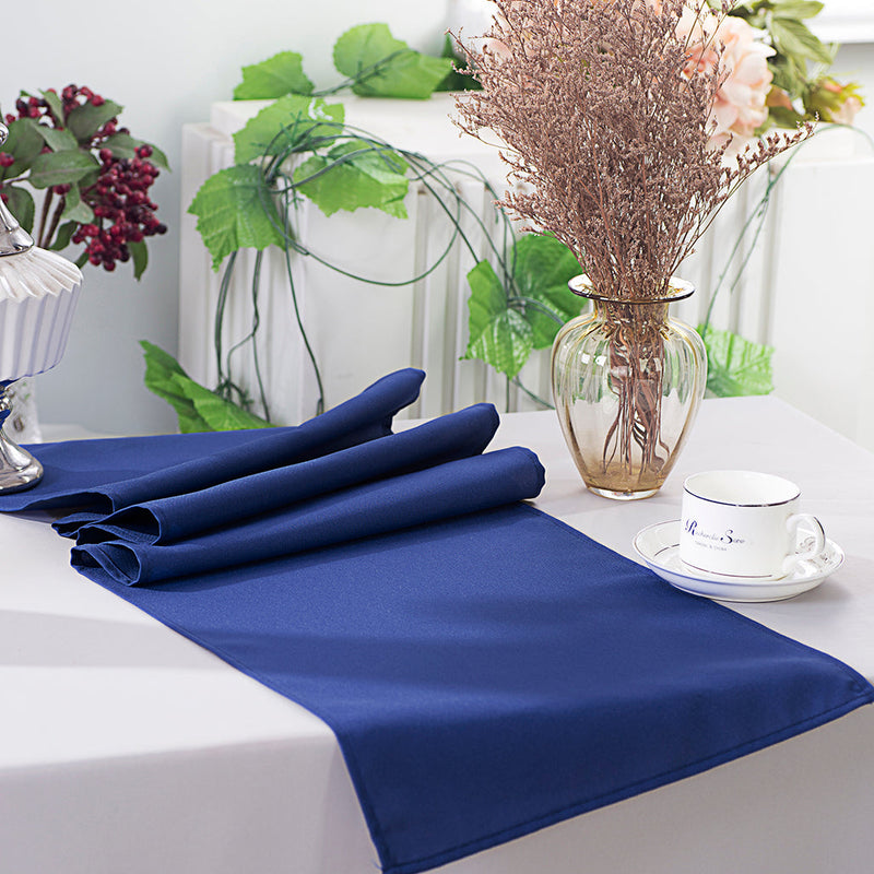 Polyester Table Runner 13x108 Navy Blue