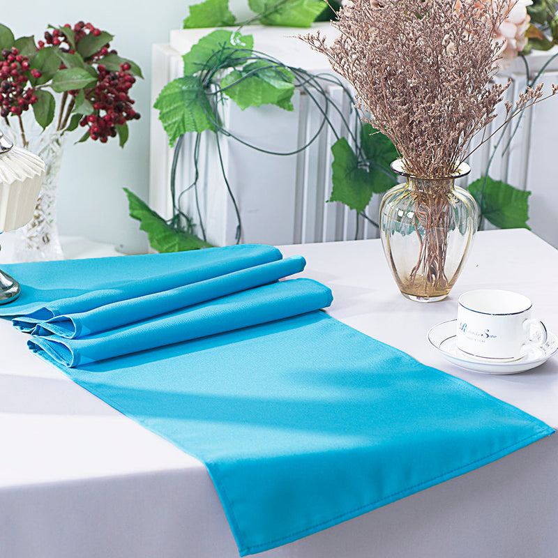 Polyester Table Runner 13x108 Turquoise