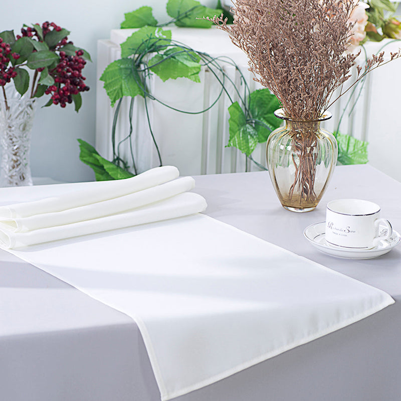 Polyester Table Runner 13x108 White