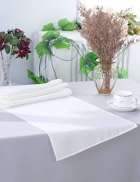 Polyester Table Runner 13x108 White