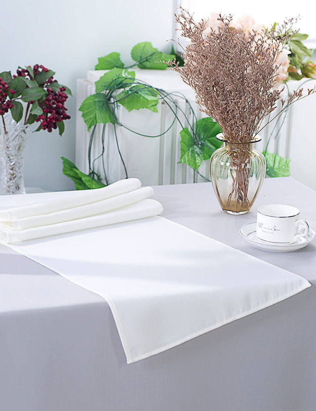 Polyester Table Runner 13x108 White