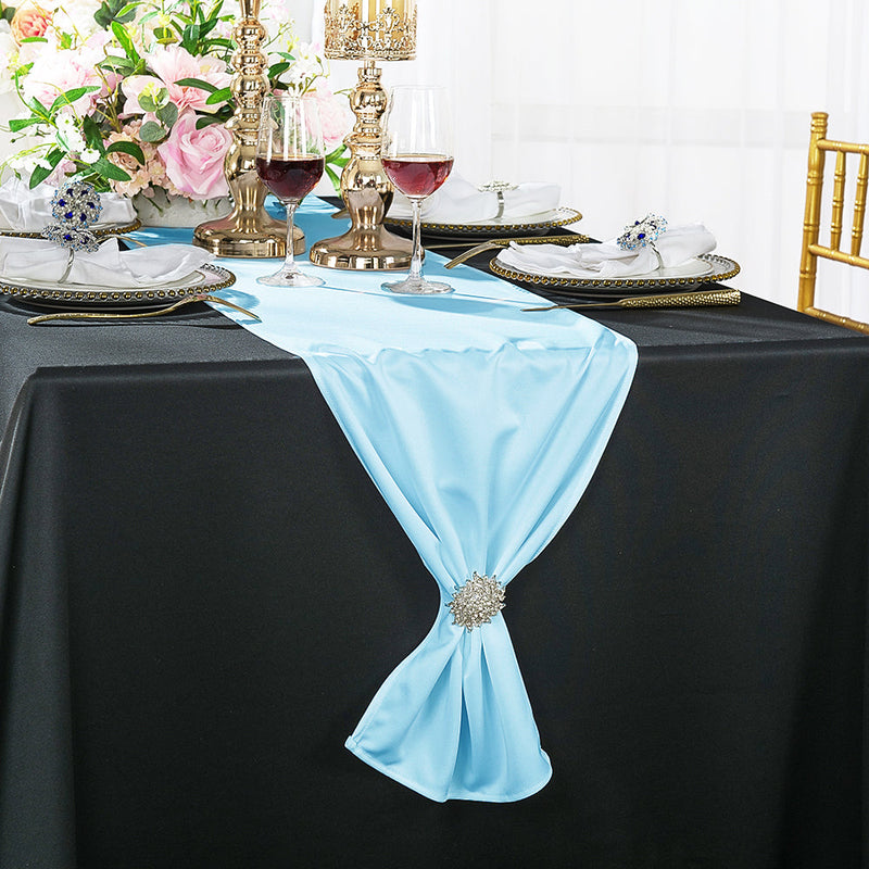 Scuba Table Runner 13x108 Baby Blue