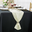 Scuba Wrinkle-Free Table Runner 13x108 Ivory