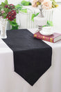 Crushed Taffeta Table Runner 13x108 Black