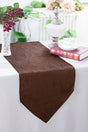 Crushed Taffeta Table Runner 13x108 Chocolate
