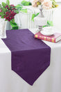 Crushed Taffeta Table Runner 13x108 Eggplant