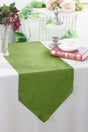 Crushed Taffeta Table Runner 13x108 Moss Green