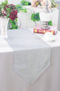 Crushed Taffeta Table Runner 13x108 Platinum/Light Silver