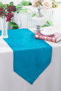 Crushed Taffeta Table Runner 13x108 Turquoise