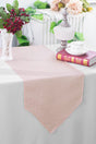 Crushed Taffeta Table Runner 13x108 Blush Pink