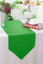 Crushed Taffeta Table Runner 13x108 Emerald Green