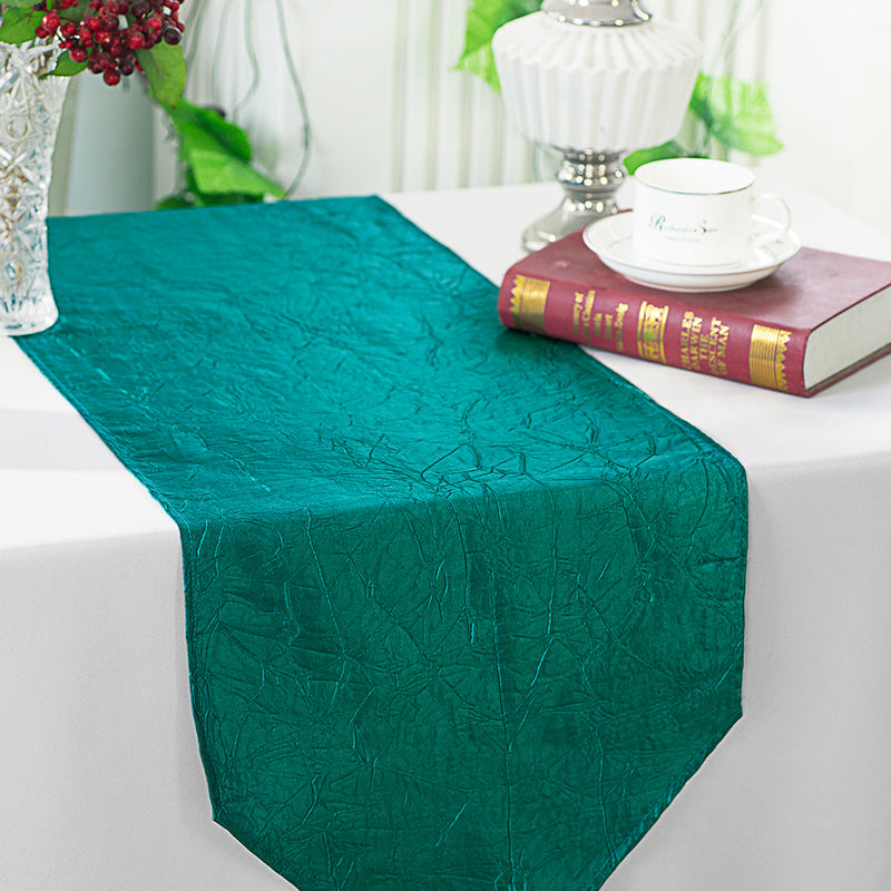 Crushed Taffeta Table Runner 13x108 Oasis