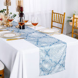 Wrinkle-Free Scuba Table Runner 13x108 Dusty Blue
