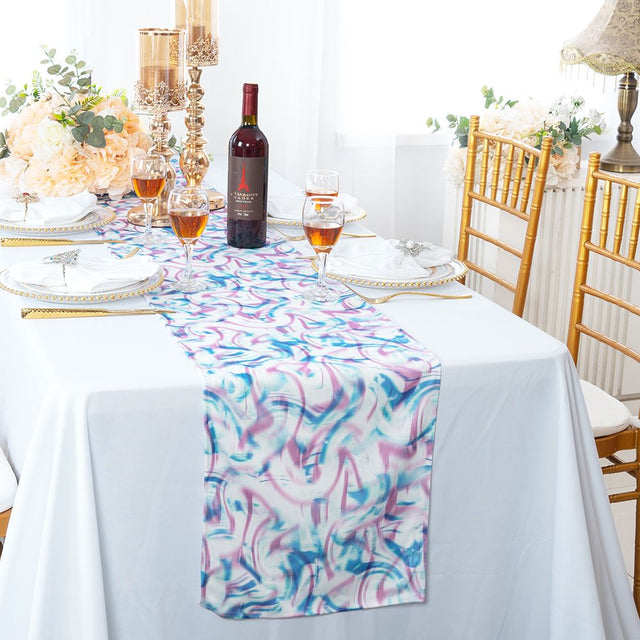 Scuba Table Runner 13x108 Maze Wrinkle-Free